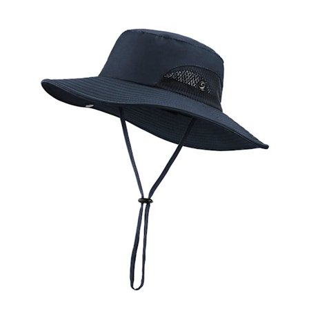 Solhat til mænd med UV-beskyttelse, sommerhat med bred skygge, sammenklappelig hat til vandreture og fiskeri