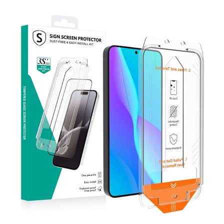 SiGN Näytönsuoja Samsung Galaxy S25 – EZ Apply pölyttömällä applikaattorilla