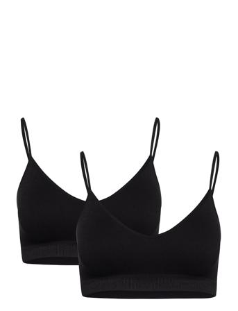 Pcsymmi Rib Top 2-Pack Bc Black Pieces