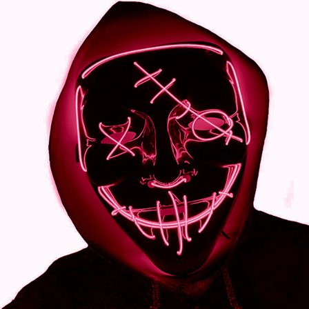 Led Mask Light Up Mask Glow In The Dark Cosplay Halloween Mask