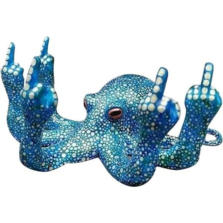 Langefinger blekksprut, Langefingerstatue, Merkelig innredning Egnet for hjemmeinnredning innendørs og utendørs