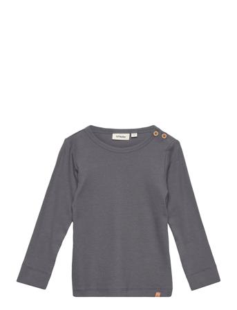 Nmmgago Ls Slim Top Solid Sep Lil Grey Lil'Atelier