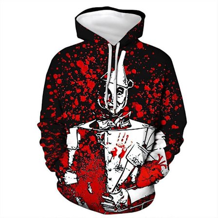 Halloween Blodig Hættetrøje til Mænd, Hættetrøje