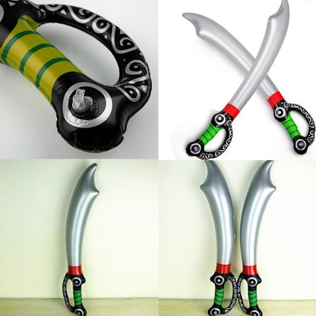 Mote oppblåsbar piratjente 70 cm sverdlekebytte/festveske Fi