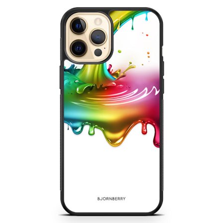 Bjornberry Hårdskal iPhone 12 Pro Max - Regnbågs Splash