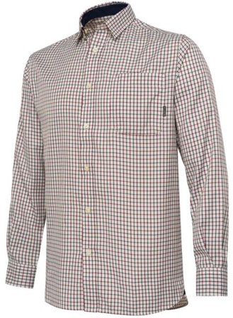 Beretta M's Ellis LS Shirt Ivory/Green Check