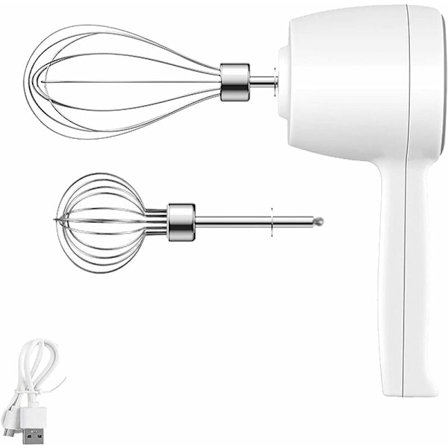 USB-ladbare trådløs elektrisk batteridrevet visp, 5 hastigheter 304 rustfritt stål