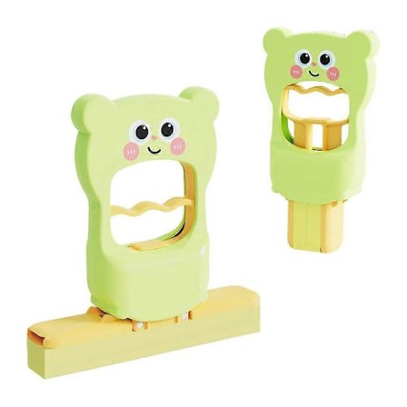 Bærbar Mini Rengøringsmop, Selv-Pres Foldbar Mop, Tegneserie Svampemop til Badeværelse, Køkken, Skrivebord & Glasrengøring