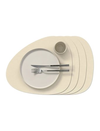 LIND DNA | 4-Set Table Mat Curve L Corduroy | 37X44CM