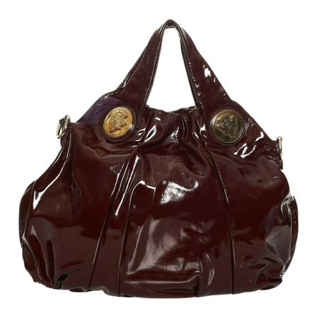 Gucci Vintage Pre-owned Hysteria Patent Leather Tote Tas , Rood , Dames , Maat: ONE Size Vintage Tassen