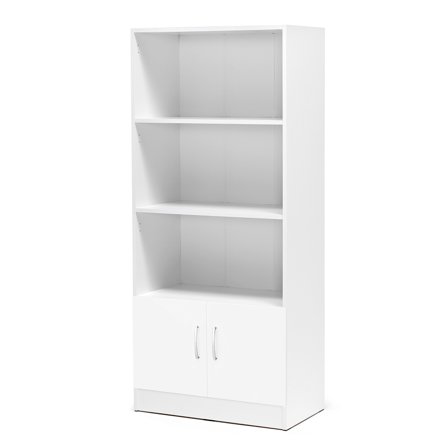 Büroschrank FLEXUS mit 3 offenen Fächern, 1725 x 760 x 415 mm, weiß