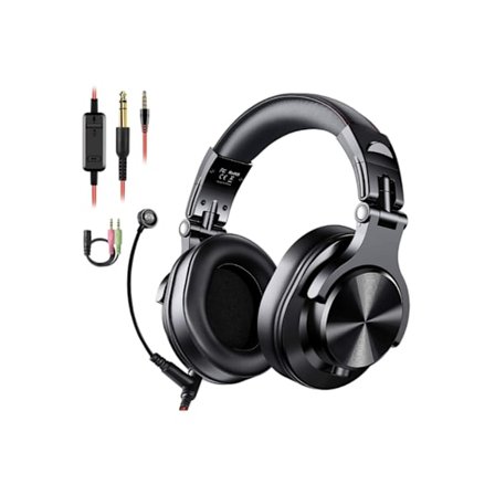 Gaminghörlurar med mikrofon, trådbundna hörlurar med mikrofon för PC Skype Zoom-möte Telefon Laptop Spel Ps4 Xbox YEMAESRE