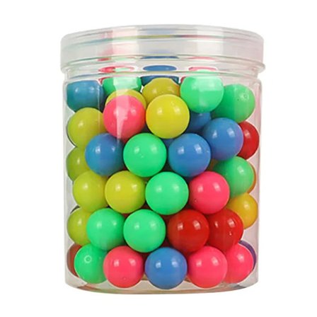 100 stk. Regnekuler 2 cm Små Glatte Lette Ulike Farger Pedagogisk Regneleke Førskolelæringsverktøy med Oppbevaringsrør multicolor