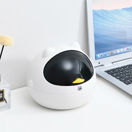 Skrivebordsspand Sød form til hjemmet Space Cat Sort