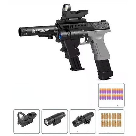 Hywell Tactical Accessories Glock Pistol Shell Ejection Soft Bullet Gun manuellt laddad Eva Simulering Barnleksakspistol