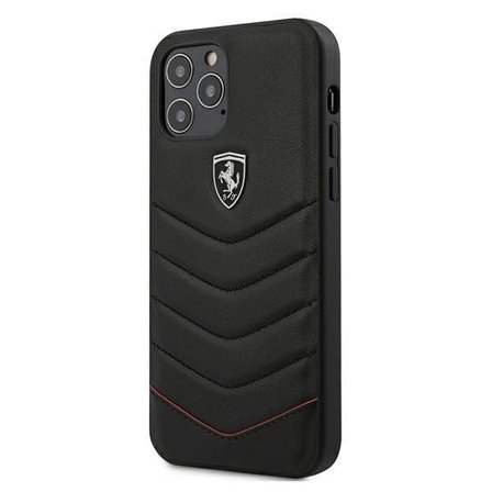 Ferrari iPhone 12 Pro Max Skal Off Track Quilted - Svart