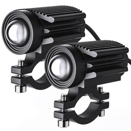 2 kpl moottoripyörän LED-ajovalot 12000lm Kolmiväriset Mini-ajovalot Sumuvalot 60w 6000k