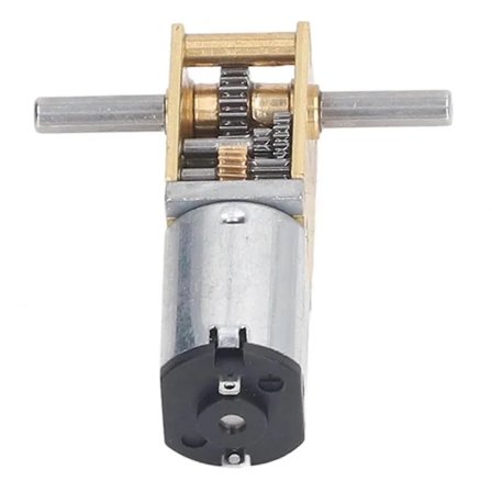 DC12V Gearmotor med fast sæde 136RPM 1218N20 Høj Torsion Dobbeltaksel Snekkegear Motor til Smart Bil