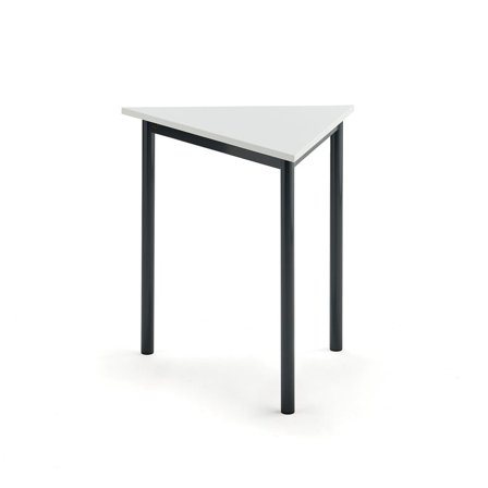 Table SONITUS TRIANGEL, 800x700x720 mm, white high pressure laminate, anthracite