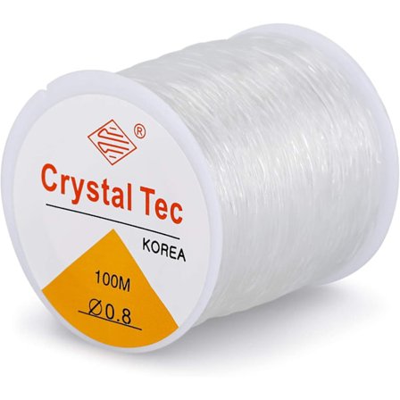 0,8 mm krystallstrekklinje - 100 m elastisk strengperle