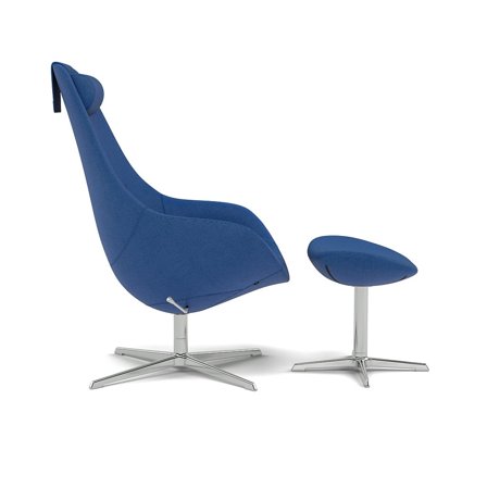 Varier Furniture Kokon - Blue Polyester - Chrome base
