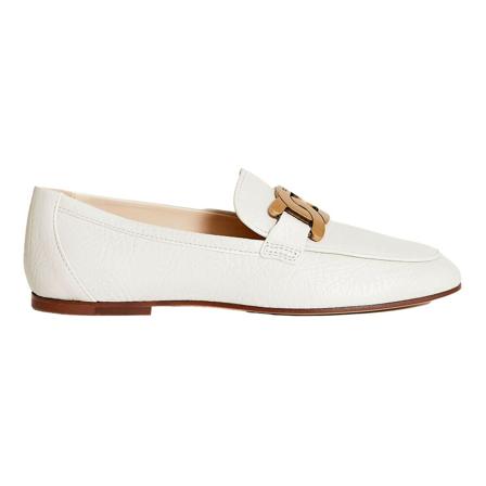 Tod's, chain leather moccasin Beige, Dames, Maat:40 EU
