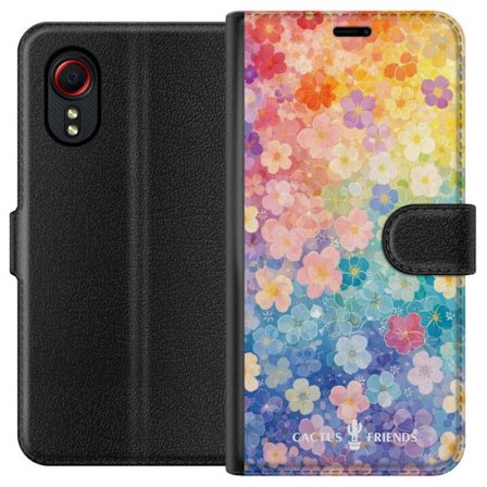 Kompatibel Tegnebogsetui til Samsung Samsung Galaxy Xcover 5 Cactus and Friends – RainbowBloom