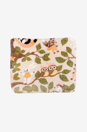 Redlunds - Skogsliv plaid 130x150 - Beige - Børnetæpper - 130X150 - Fra Homeroom