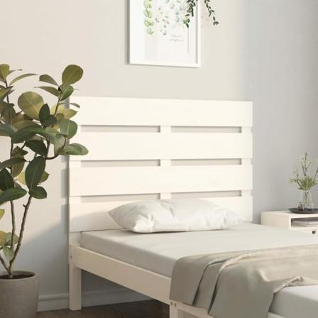 Vidaxl Sänggavel Vit 75x3x80 Cm Massiv Furu Vit
