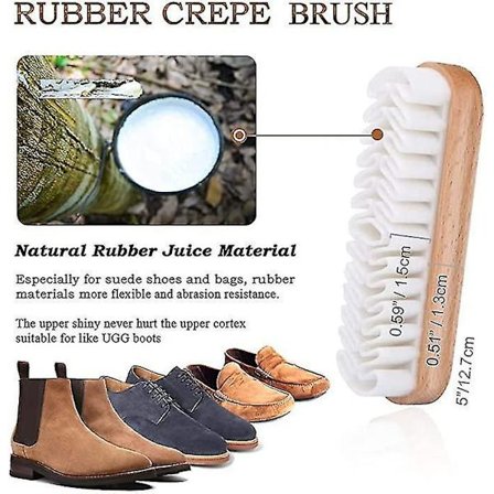 Sko børste sett 3 stk Premium myk sko crepe skinn hestehår