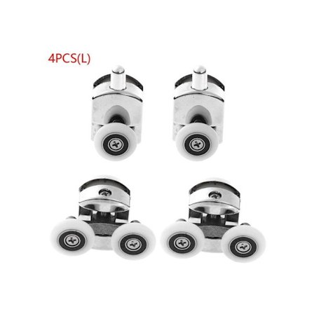 25mm Zinklegering Brusebad Dør Rullebakke Udskiftning Badeværelse Brusebad Glas Dør Hardware (2 Enkelt Hjul og 2 Dobbelt Hjul)