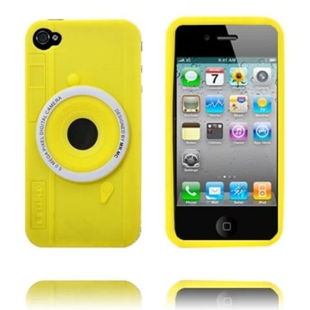 Camera Skal (Gul) iPhone 4/4S Skal