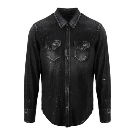 Dsquared2 Classic Western Shirt Sort, Herre Skjorter