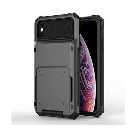 iPhone XR iskunkestävä kotelo Void-korttipaikalla