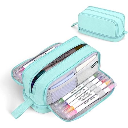 Pencil Case Penalhus med stor kapacitet til piger og drenge med 4 rum Multifunktionel pennetaske Stationery Organlzer Kontor Makeu