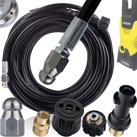 HydroFlex Pro 20M Kloakslange – 2-i-1 Rensning og Forlængelse | 180 Bar | Reservedel til Karcher K2–K7, HD