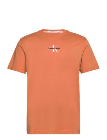 Monologo Regular Tee Tops T-Kortærmet Skjorte Orange Calvin Klein Jeans