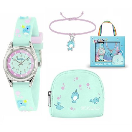 Lättläst barnklocka set .Time Teacher klocka m armband och purse