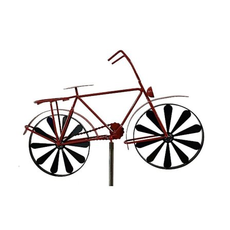 Rauta tuulimylly, 51 tuuman korkea polkupyörän tuulimyllyt, pyörän koriste, ulkopuutarhan sisustus Patille(Punainen)