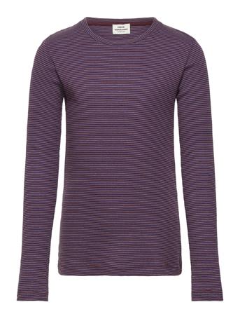 2X2 Cotton Stripe Talino Top Tops T-shirts Long-sleeved T-shirts Purple Mads Nørgaard