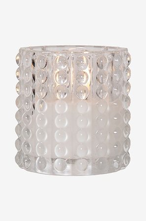 Jotex - Dotty 9cm Gennemsigtig - Flamme - Køb Led-lys hos Jotex