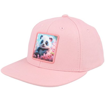 Kiddo Cap - Rosa snapback Keps - Kids Happy Panda Pink Snapback @ Hatstore