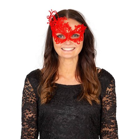 Röd Ögonmask i Spets