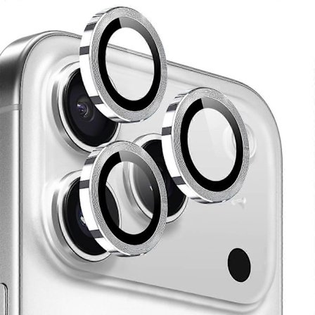 NORTHJO 1 Sett for iPhone 17 Pro Max/17 Pro Herdet Glass Kameralinsebeskytter CD Årer Metallring Linse