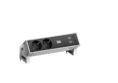 BACHMANN DESK2 2xCEE7/3 1xUSB A&C 22W