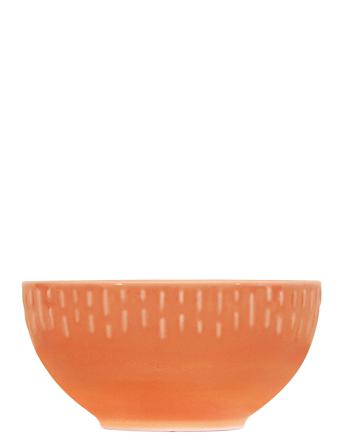 Confetti Apricot Skål M/Relief Porcelæn 14 Cm. Home Tableware Bowls Breakfast Bowls Orange Aida