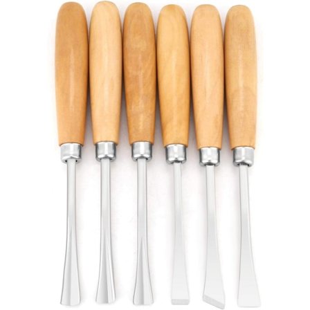 Träskärningsverktyg (plast 6-delad uppsättning täljknivar)