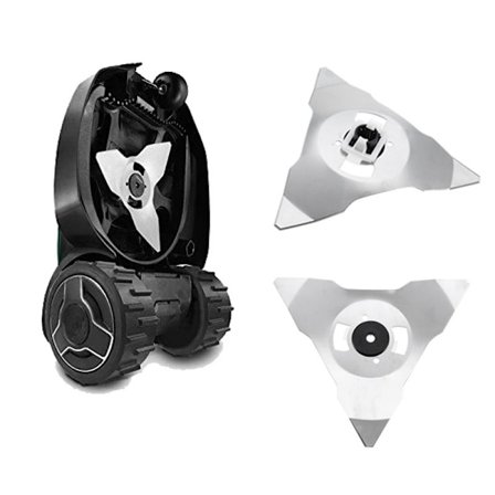 2-pakning med reservekniver til Robomow robotgressklipper RS TS MS RC TC MC rustfrie stålmodeller