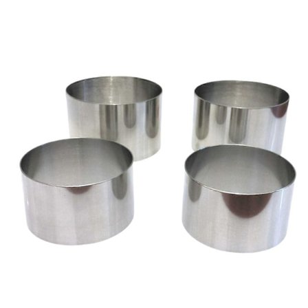 Kjøkkenutstyr Plating Former Rustfritt Stål Ringform Sett (3.14" og 2.36') 2 stk