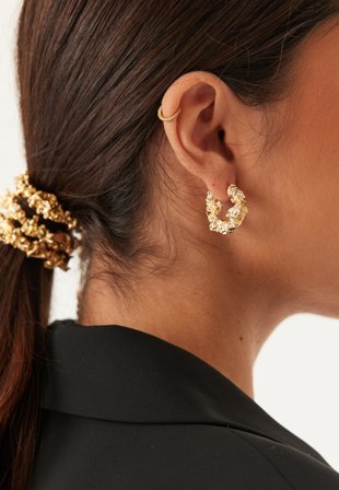 Pilgrim Act Recycled Hoop Earrings Gol Klær